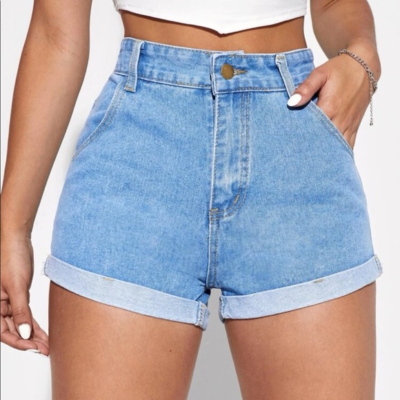 SHEIN Pants - Light blue Jean shorts
